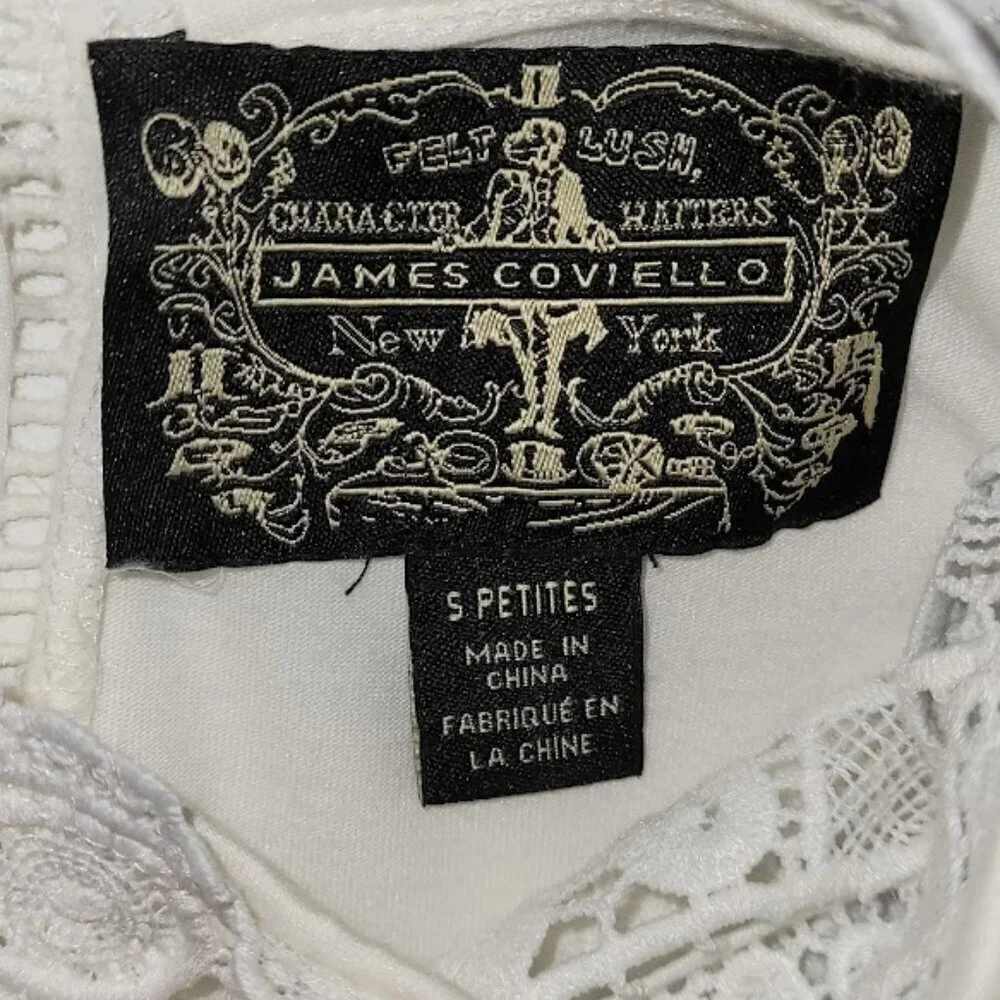 Anthropologie James Coviello Medallion Lace Front  Mock Neck Ivory Blouse SZ SP - Picture 9 of 12